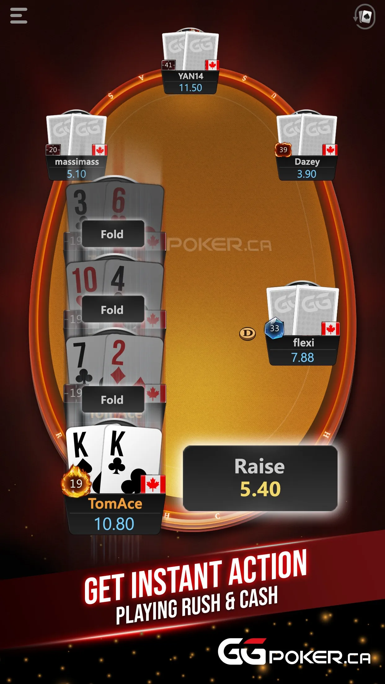 GGPoker poker client — real screenshot 2